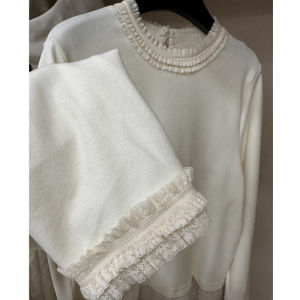 Áo Thun Nữ Kiểu Pháp Mùa Xuân Đầu Tiên Áo Sơ Mi Lót Trong Lớp Áo Dài Tay Cổ Cao Màu Trơn Thoải Mái Thường Ngày