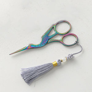 High-End Vintage Crane-Shaped Carving Specialized Tea Ceremony Scissors