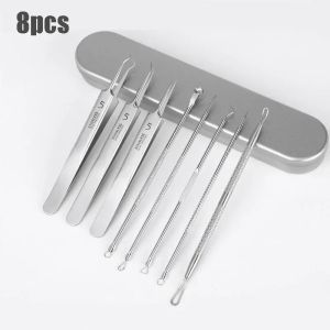 5/8Pcs Stainless Steel Acne & Blackhead Removal Tool Set – Cell Clip Acne Needle Beauty Salon KitNeedle Skin Cleanning Tool