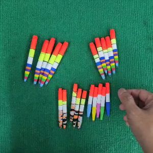 Combo 5 Cái Phao Câu Cá Hình Bút Chì Bằng Mút Xốp Màu Nhiều Kích Thước