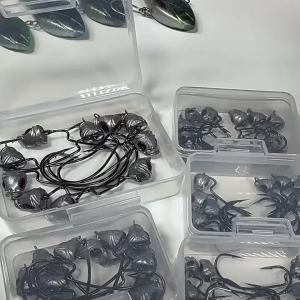Billings | Móc Câu Jig Đầu Hẹp Cong BILLINGS 1 Cái Có Gai Mắt Câu Sắc Bén Mồi Câu Cá Bass Dùng Cho Câu Cá Biển Sông Hồ.