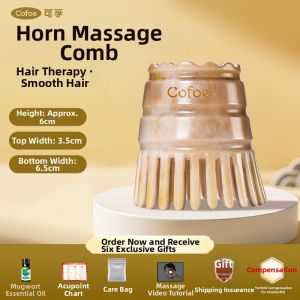 Cofoe | Acupressure Massage Scalp Therapy Natural Horn Comb