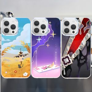 Aurora Gold Star Rail Phone Case Xingqiong Iron Phone Cover for Apple 16 15 Xiaomi 14 Redmi K80 Huawei M70 IQOO 13 OnePlus Ace5