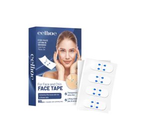 Eelhoe โฮสติกเกอร์ยกใบหน้าบางโปร่งใสใบหน้าเครื่องมือยกกระดาษกาวเทปกาวรูปหน้า v - รูปทรงหย่อนยานสติกเกอร์ใบหน้ายกกระดาษใสมองไม่เห็นใบหน้าบางเครื่องมือ Patche