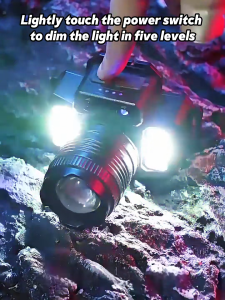 【Headlamp + 4 free hooks】Lucky-PP Headlamp Flashlight Rechargeable Headlamp Waterproof Original LED USB Multifunctional Flashlight Outdoor Lighting Portable Comfortable High Brightness Motion Headlamps for Camping Running Hiking Outdoors