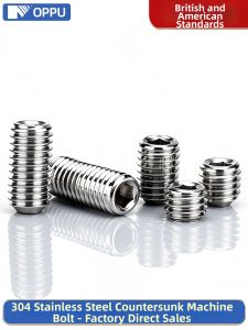 OPPU | Concave End Set Screw 1/4-20 Thread 304 Stainless Steel