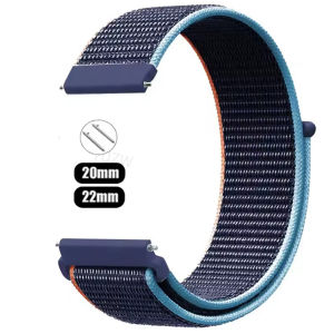 22mm 20mm Nylon Loop Band for Amazfit Active 2/Max/Balance 2/Bip 6 5/GTS Breathable Soft Wristband for Amazfit GTR 4/Pace Strap