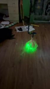 1-4PCS Glowing Witch Broom with Sound Effects Auto Bouncing for Haunted House Escape Room Party Indoor Halloween Decoration