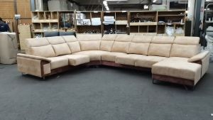 Nabucco N1703 Zonnas 7 Seater Coner Sofa [Free Full Sliding Function][Cow LeatherFabricVelvetCasa Leather][Delivery West Malaysia Only]