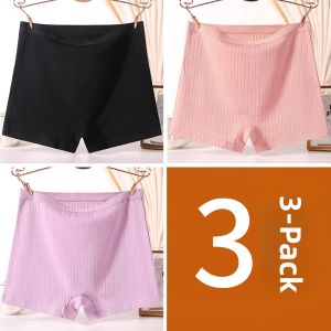 Anti-Friction Pure Cotton Womens Underwear Flat Angle Briefs Thin Model Comfortable mid Waist for Elderly plus Size