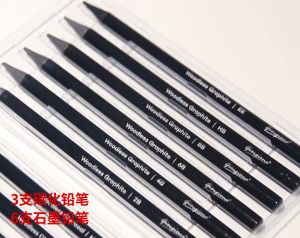 bside.ph 3/6 Pcs Carbonized Pencil Set Soft Medium Hard Charcoal Full Charcoal Carbon Drawing Sketch Charcoal Solid Core Graphite Pencil