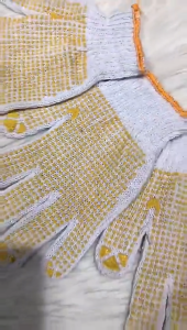 Sarung Tangan Kerja Safety Proyek 1 Pasang / Sarung Tangan Kain Benang Bintik Serbaguna