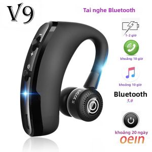 Tai Nghe Bluetooth V9 Tai Nghe Nhét Tai Không Dây Có Micrô Dành Cho Cuộc Gọi Thể Thao iPhone Samsung Khử Tiếng Ồn Chủ Động