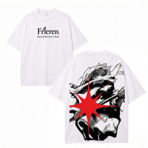 Bandai | Frelen Beyond The Finish Line T-shirt Vintage Gothic Style Late Century T-shirt Mens Clothing Short Sleeve Cotton T-shirt Top
