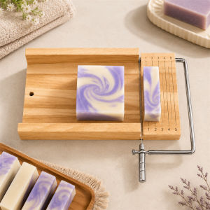 Wooden Soap Cutter with Stainless Steel Wire Handmade Soap Cutting Tool Wooden Soap Slicer for Cold Process Soap DIY Soap Making