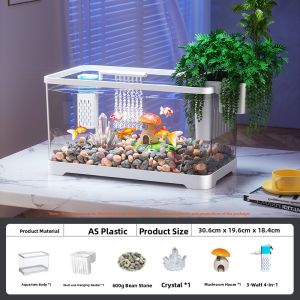 KUOTING | Lazy Persons Desktop Aquarium with Oxygen Circulation and Filtration 1 Piece