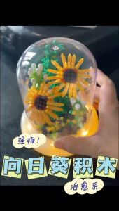 Flower with Light Building Blocks Set Flowers DIY Gift for Girlfriend Educational Toys for Kids