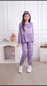 Setelan Cargo pant anak perempuan