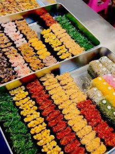 Extra Thick Stainless Steel Sushi Display Tray Tiramisu Box Commercial Stall Rectangular Covered for Business Use