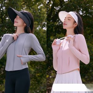 MiiOW | Womens UPF100+ Waist-Cinching UV Protection Sportswear Short Outerwear Sunshade Lightweight Long-Sleeve Hooded Jacket