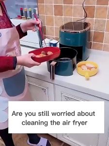 (Pengiriman cepat dikirim dari Jakarta) Kertas Alas Air Fryer Disposable Baking Paper Anti Lengket Kotak 50pcs