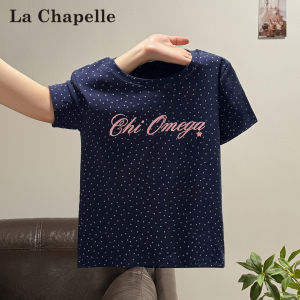 La Chapelle | Dots Short Sleeve T-shirt Lightweight Printed Loose Fit Women Top