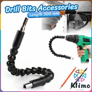 KLIMO Snake Drill Bit Screw Driver Extender Universal Snake Flexible Hose Shaft Connection Soft Extension Black Orange 300mm