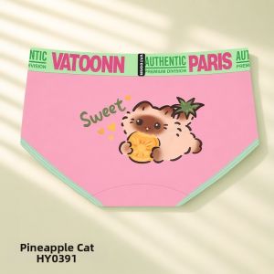 Vatoonn | Cute Cat Print Breathable Antibacterial Tummy Control Cotton Underwear