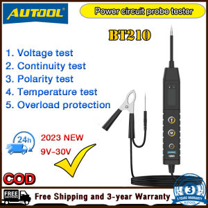 AUTOOL BT210 เครื่องสแกนเนอร์แบบรวมแรงดันไฟฟ้าสำหรับรถยนต์9-30Vเครื่องมือวินิจฉัยรถเครื่องตรวจสอบกำลังไฟเครื่องทดสอบวงจรรถสำหรับ อัตโนมัติ