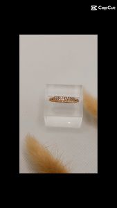 Cincin Emas 8K Model Variasi Permata Putih