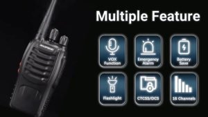 Baofeng BF 888S Walkie Talkie Radio 16CH Long Range Two Way Radio UHF 400-470 MHz 5W Portable Walkie Talkie