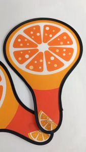 พัดสปริง พัดพับได้ ลายส้ม น่ารักสีสันสดใส