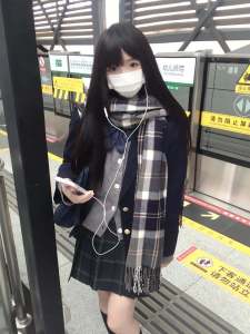 Thickened JK Uniform Scarf Womens Autumn Winter Warm Atmosphere Feel Plaid Shawl Korean Style Student Uniform Neck Warmer