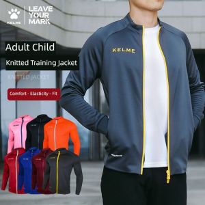 KELME Childrens Football Outerwear Neutral Stand Collar Zippered Sport Coat for Men and Women Suitable for Outdoor Wear