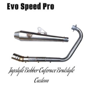 Knalpot Motor Japstyle Tiger Revo Bobber Caferace Bratstyle Evo Speed Pro