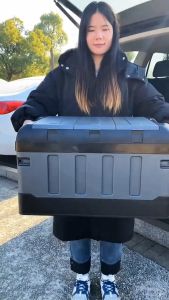 Car organizer 75L large capacity storage box luggage compartment foldable waterproof storage box car rear storage box suitable for sedans SUV、 Pickups trucks off-road vehicles etc