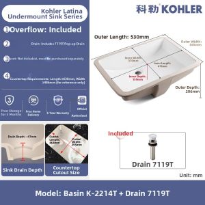 Kohler | Square Ceramic Undermount Basin