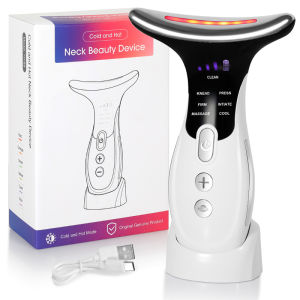 Máy Massage Mặt Vi Dòng Điện LED 7 Trong 1 Nóng Lạnh Làm Đẹp Vùng Cổ Dụng Cụ Chăm Sóc Da Loại Bỏ Nếp Nhăn & Cằm Đôi Trẻ Hóa & Săn Chắc Da