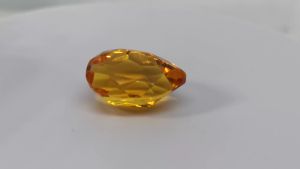 Natural 18.85 Ct Brazilian Citrine Yellow Pear Cut Eye Clean Loose Gemstone