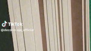 Ukuran Besar Hiasan Dinding Wall Decor Poster Kayu MDF Abstract 18 - Klop Design