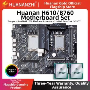 HUANANZHI | Compatible with 12th-14th Gen Core Processor Motherboard Set i5 14400F and 12600KF Kit