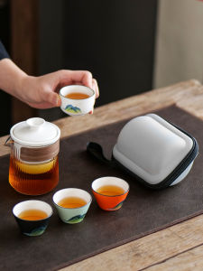 Bộ Trà Thủy Tinh Di Động Bộ Trà Đi Du Lịch Bộ Bốn Cốc Bộ Trà Ngoài Trời Bộ Trà Đi Cắm Trại Bộ Trà Đi Công Tác Bộ Trà Di Động