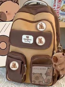 หรับเด็กกระเป๋านักเรียนน่ารักใหม่ (6-15Y) กระเป๋าเป้สะพายหลังนักเรียนสำ กันน้ำความจุสูงกระเป๋าเป้สะพายหลังสำหรับเด็กเป้สะพายหลังไปโรงเรียนนักเรียนระดับประถมศึกษาลดปริมาณการป้องกันกระดูกสันหลังได้（แถมฟรี! กล่องดินสอ）