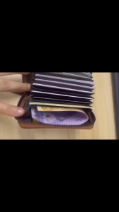 Fashion PU Leather Credit Card Holder For Men and Women Wallets Double Magnetic Coinpurse Wallet