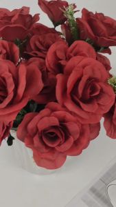 Rose Wave Cabang 5 Buatan Bunga Mawar Tangkaian Bahan Kain Tiruan Buatan Import Artificial Hiasan Dekorasi Murah