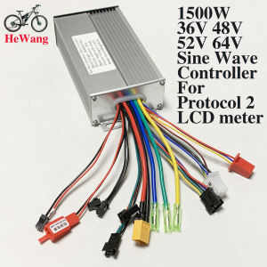 1000W 1500W E-Bicycle Controller 36V 48V 52V 64V MAX30A 3-mode sine wave controller for No. 2 protocol LCD instrument E-scooter