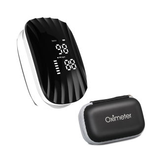 AiQUE Wireless Charging Digital Finger Pulse Oximeter LED Medical SPO2 PR PI Health Alarm Fingertip Oxygen Saturation Monitor