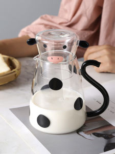 ท่อน้ำแก้วสังกะสีความจุขนาดใหญ่ที่ทนต่อความร้อนสูงสำหรับใช้ในบ้าน ดีไซน์น่ารัก ปีจอ แก้ว N7720