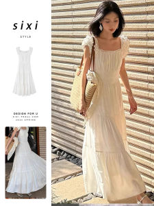 Elegant High-Cold Lady Style White Dress Ultra Beautiful Exquisite New Chinese Style Summer Fashionable Commute Korean Version