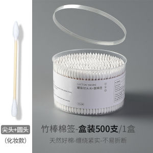 500pcs Double Head Wood Cotton Swab Nose Ears Cleaning Women Makeup Tools Lipstik Cotton Buds Tip Sticks Bastoncillos Oidos